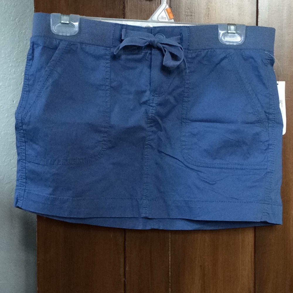 Old Navy Blue Mini Skirt Stretchy Drawstring Waist